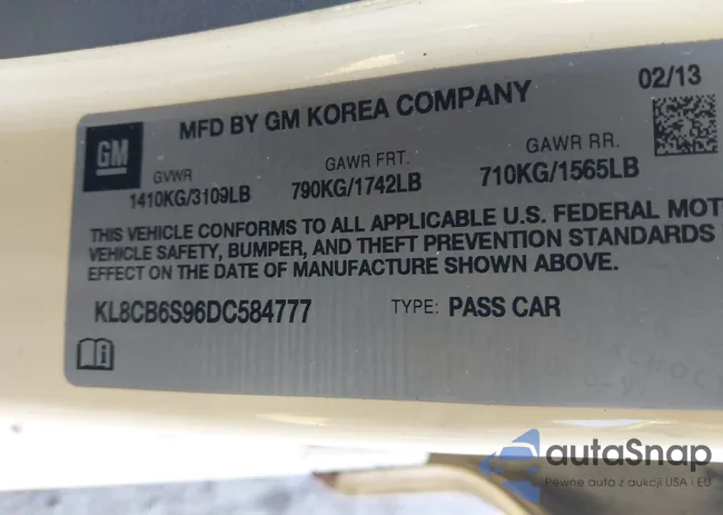 KL8CB6S96DC584777: 44319573