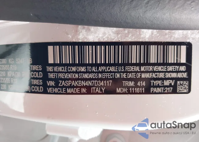 ZASPAKBN4N7D34117: 44319592