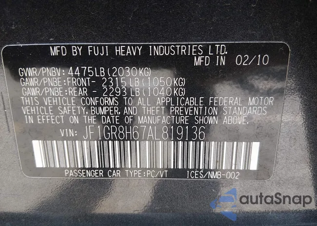 JF1GR8H67AL819136: 44318609