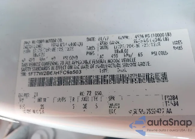 1FT7W2B63HEC68503: 44318616