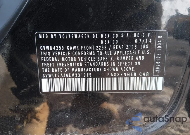 3VWLL7AJ6EM331915: 44318737