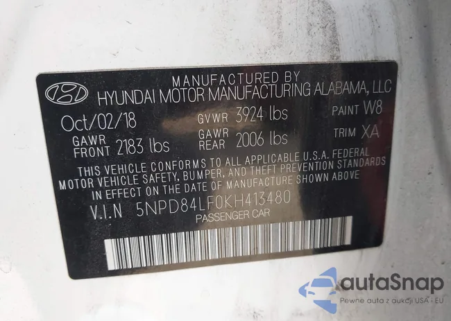 5NPD84LF0KH413480: 44318743