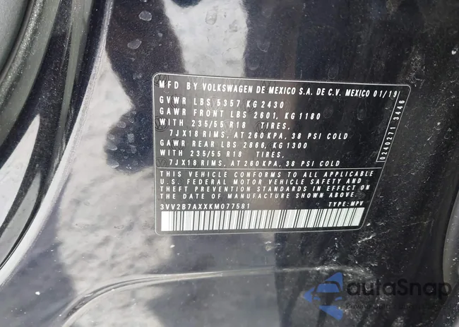 3VV2B7AXXKM077581: 44318832