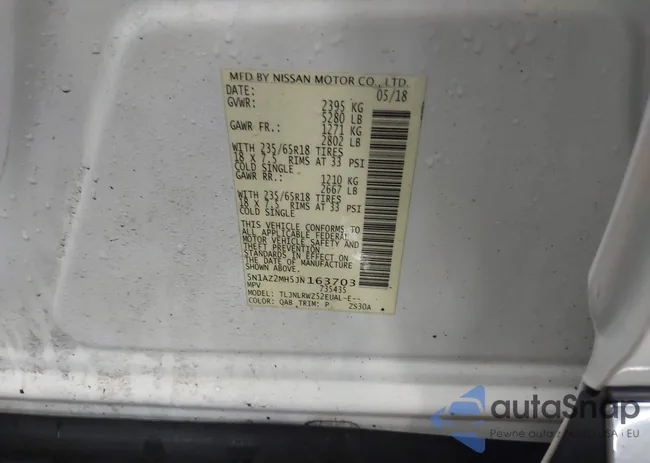 5N1AZ2MH5JN163703: 44318862