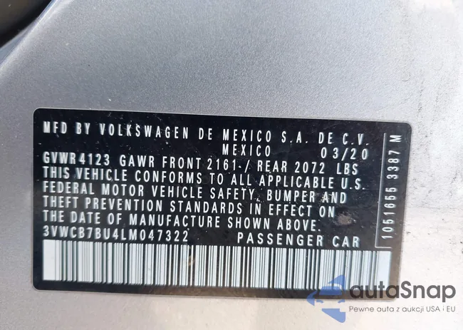 3VWCB7BU4LM047322: 44318930