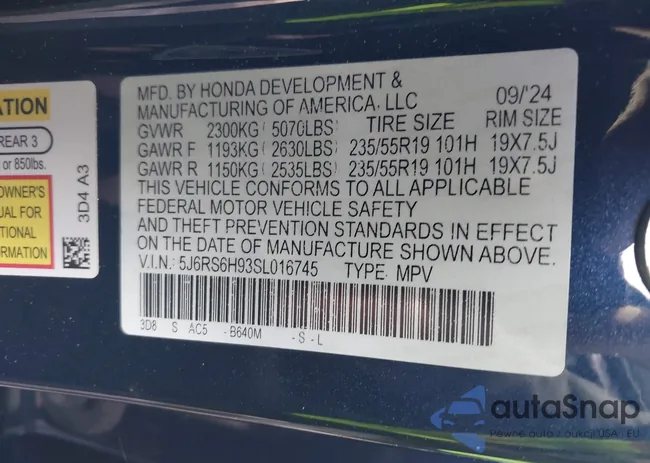 5J6RS6H93SL016745: 44320017