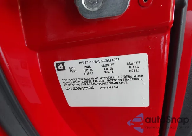 1G1YY36U665101846: 44320022