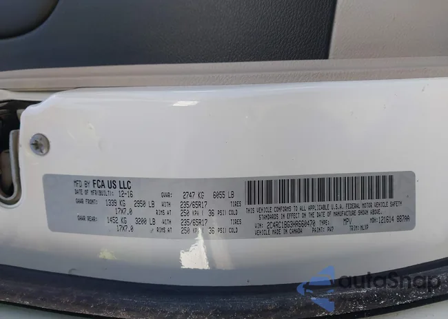 2C4RC1BG3HR660470: 44320055