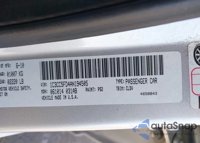 1C3CC5FD4AN194505: 44320124