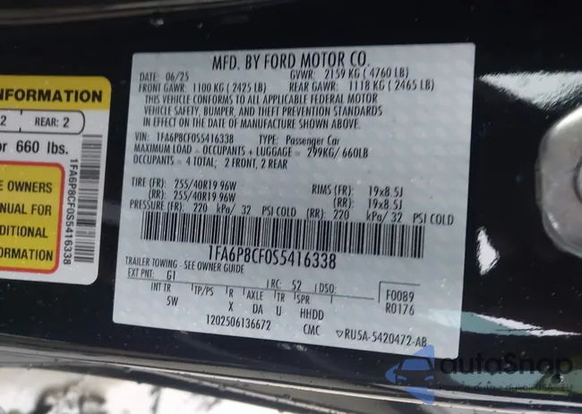 1FA6P8CF0S5416338: 44320155