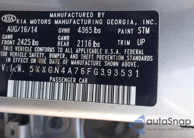 5XXGN4A76FG393531: 44320342