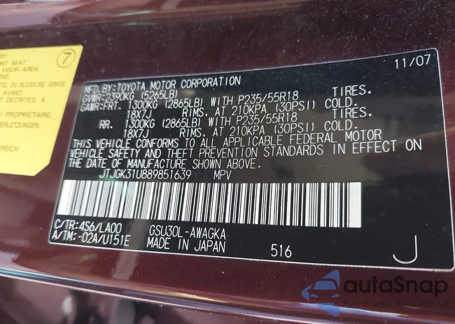 JTJGK31U889851639: 44320349