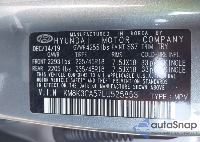 KM8K3CA57LU525853: 44320369