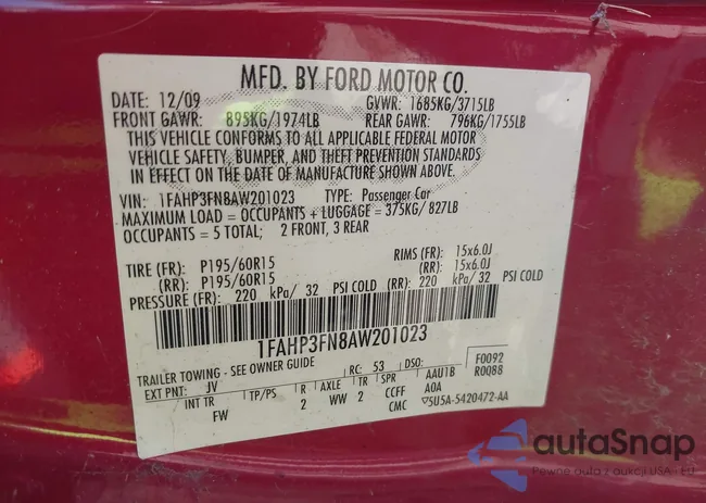 1FAHP3FN8AW201023: 44320372