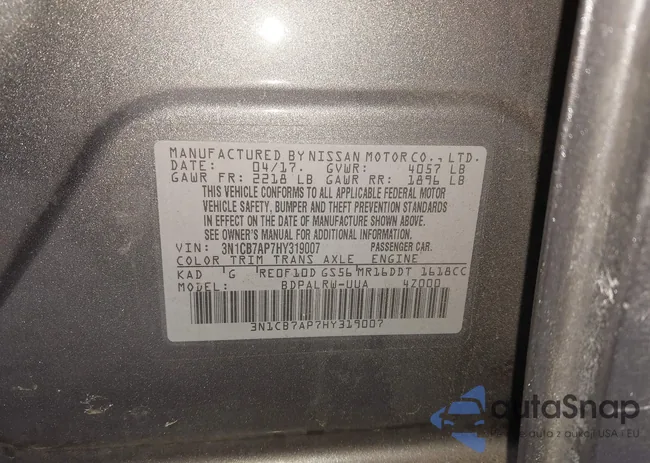 3N1CB7AP7HY319007: 44320405