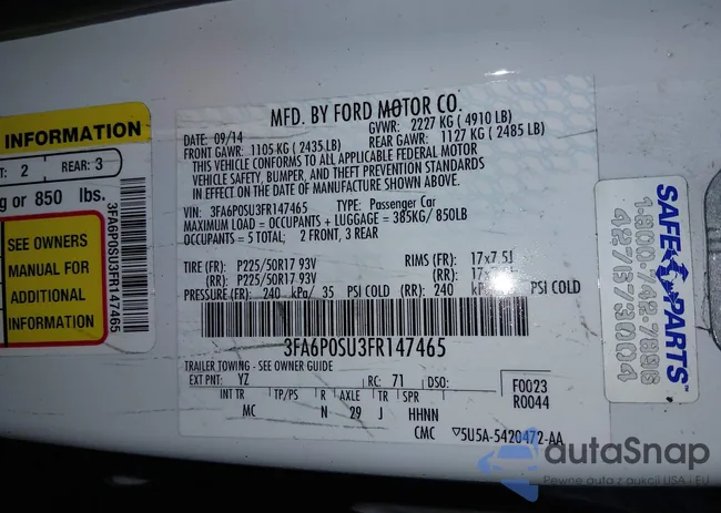 3FA6P0SU3FR147465: 44320411