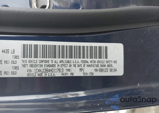 1C4NJCBB4HD117913: 44320443