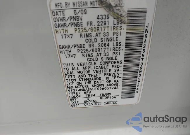 JN8AS58T09W057243: 44320446