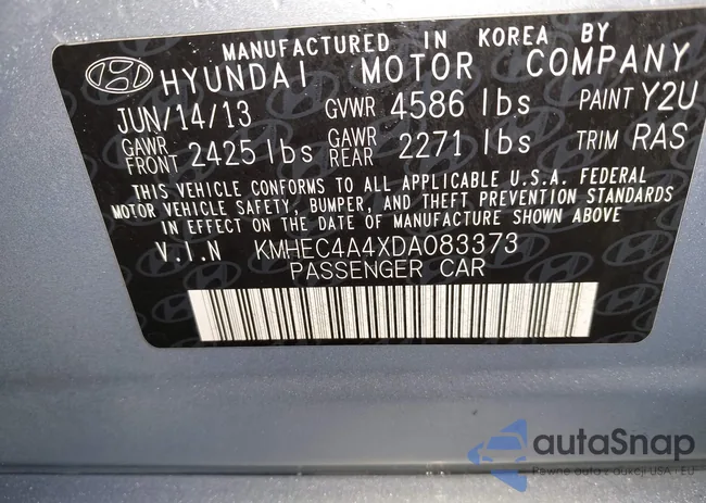 KMHEC4A4XDA083373: 44320541