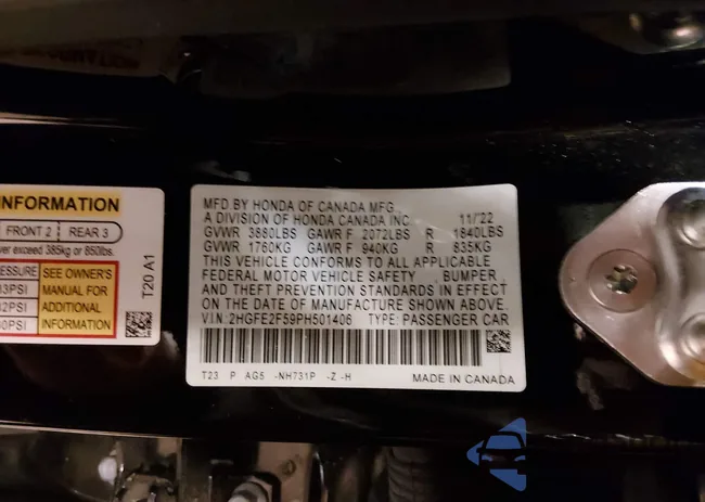 2HGFE2F59PH501406: 44320562