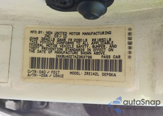 1NXBU4EE7AZ363796: 44319598