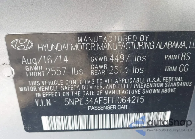 5NPE34AF5FH064215: 44319643