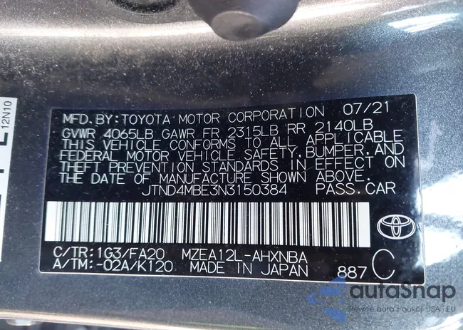 JTND4MBE3N3150384: 44319697