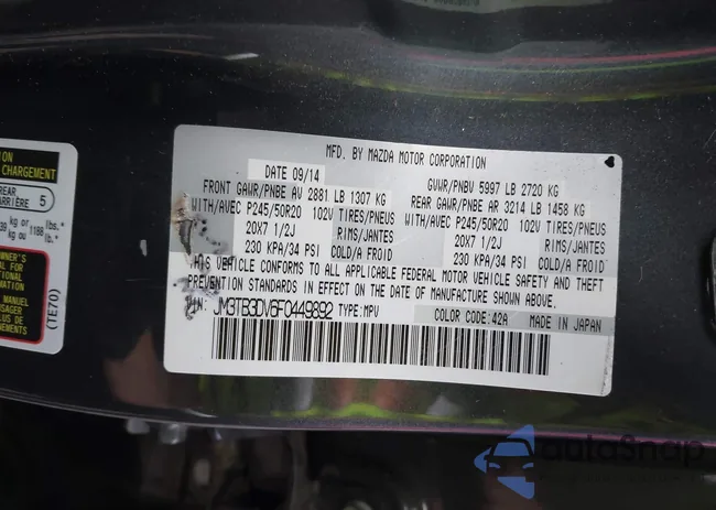 JM3TB3DV6F0449892: 44319702