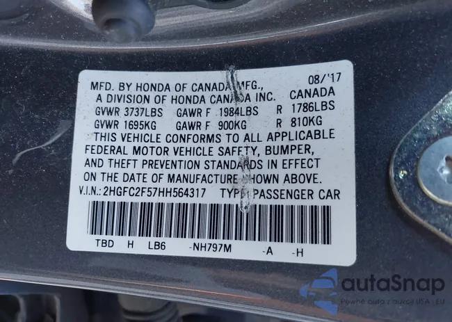 2HGFC2F57HH564317: 44319798