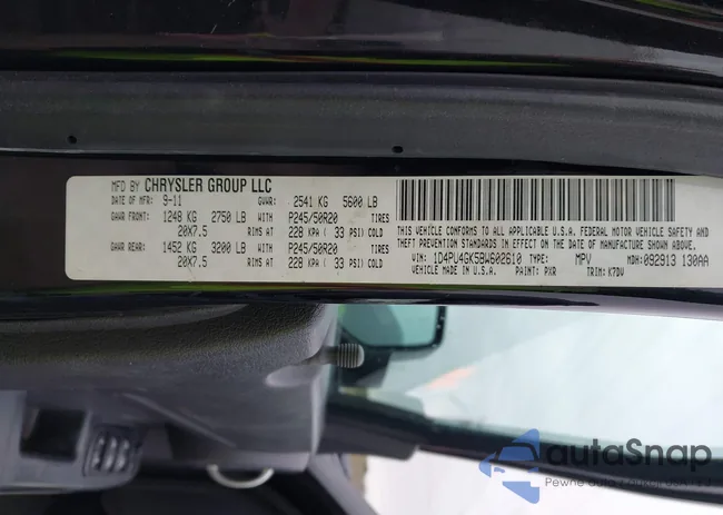 1D4PU4GK5BW602610: 44319822