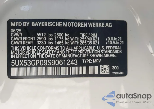 5UX53GP09S9061243: 44319876