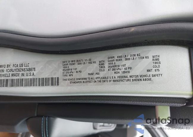 1C4RJYC62N8748678: 44319881