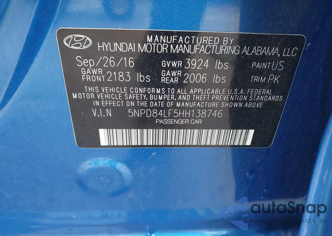 5NPD84LF5HH138746: 44319895