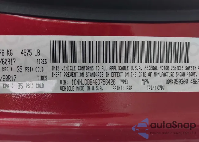 1C4NJDBB4GD756426: 44319951