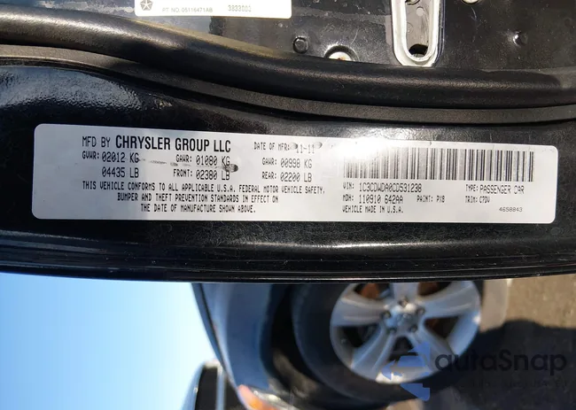 1C3CDWDA0CD531238: 44319991