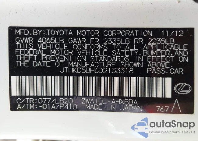 JTHKD5BH6D2133318: 44321046