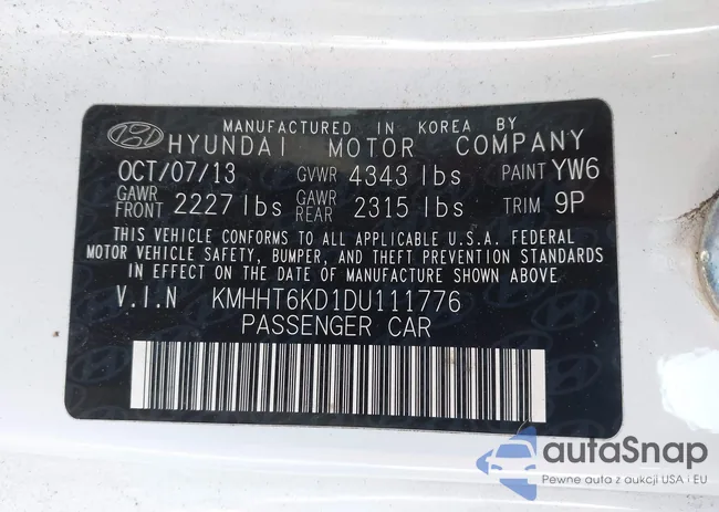 KMHHT6KD1DU111776: 44321123