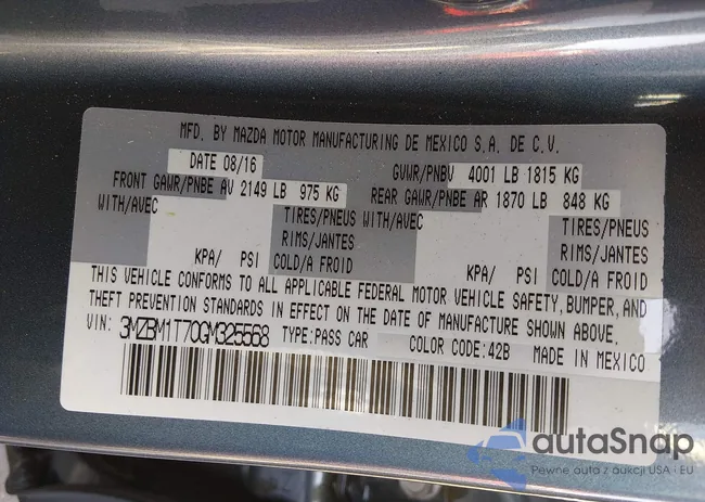 3MZBM1T70GM325568: 44321177