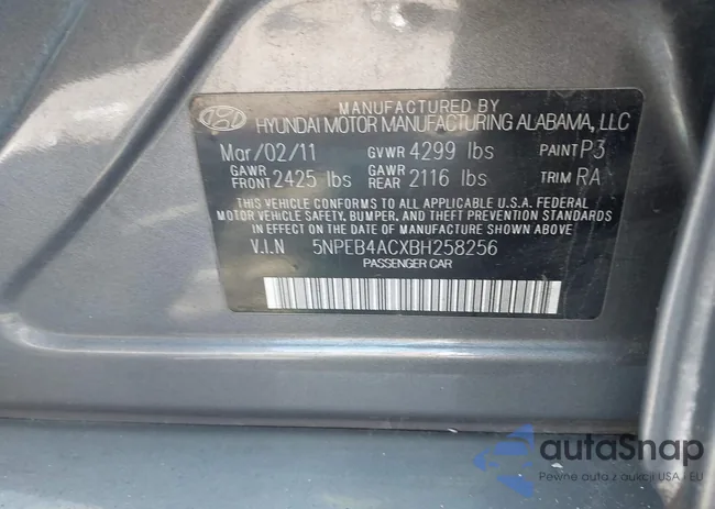 5NPEB4ACXBH258256: 44321304