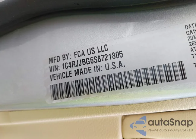 1C4RJJBG6S8721805: 44321321