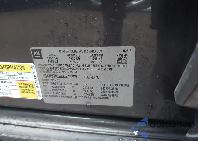 1GKKVTKD0DJ219895: 44321330