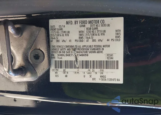 NM0LS6E7XE1149059: 44321372