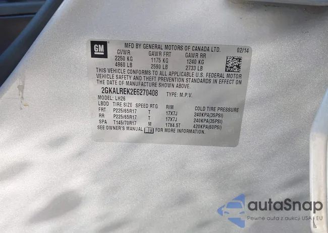 2GKALREK2E6270408: 44321413