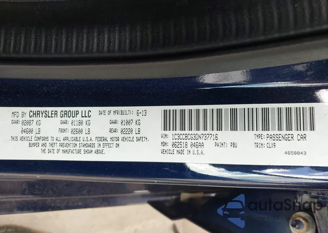 1C3CCBCG3DN737716: 44320602