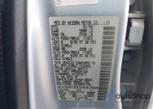 5N1ED28T32C544784: 44321995