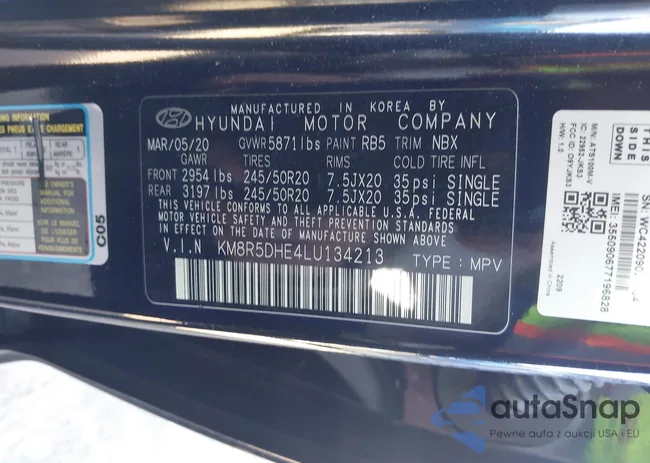 KM8R5DHE4LU134213: 44322207