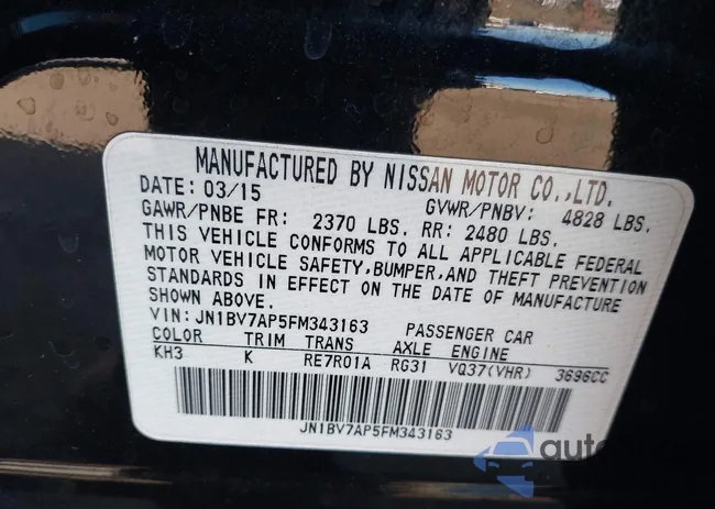 JN1BV7AP5FM343163: 44322356