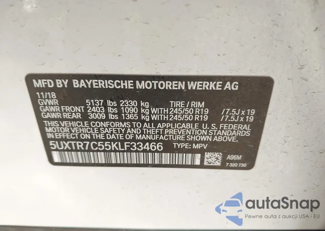 5UXTR7C55KLF33466: 44322391