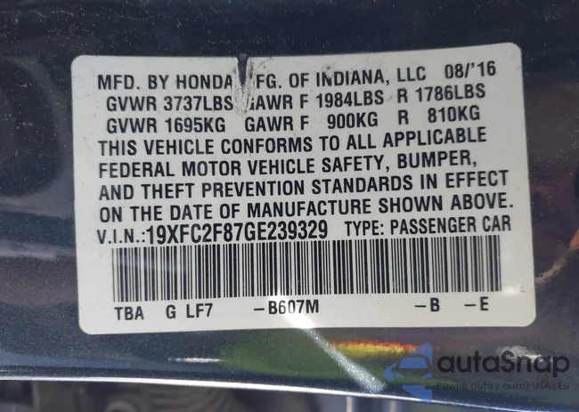 19XFC2F87GE239329: 44322394