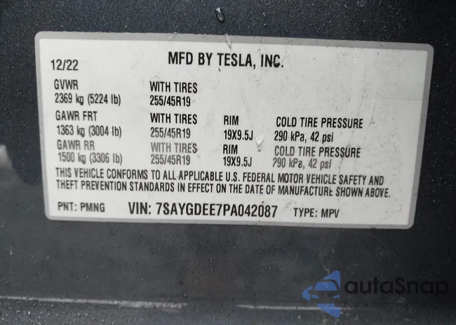 7SAYGDEE7PA042087: 44322444